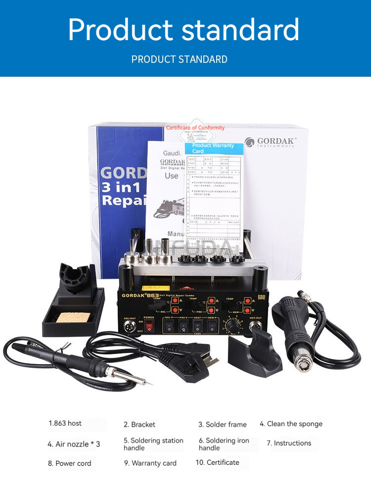 3 In 1 Digital Hot Air Heat Gu - Infrared Bga Rework Station review and price